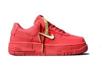 sneakers nike air force 1 pixel leather big red